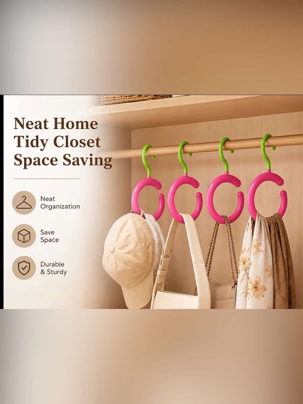Multi Use Hook Closet Organizer